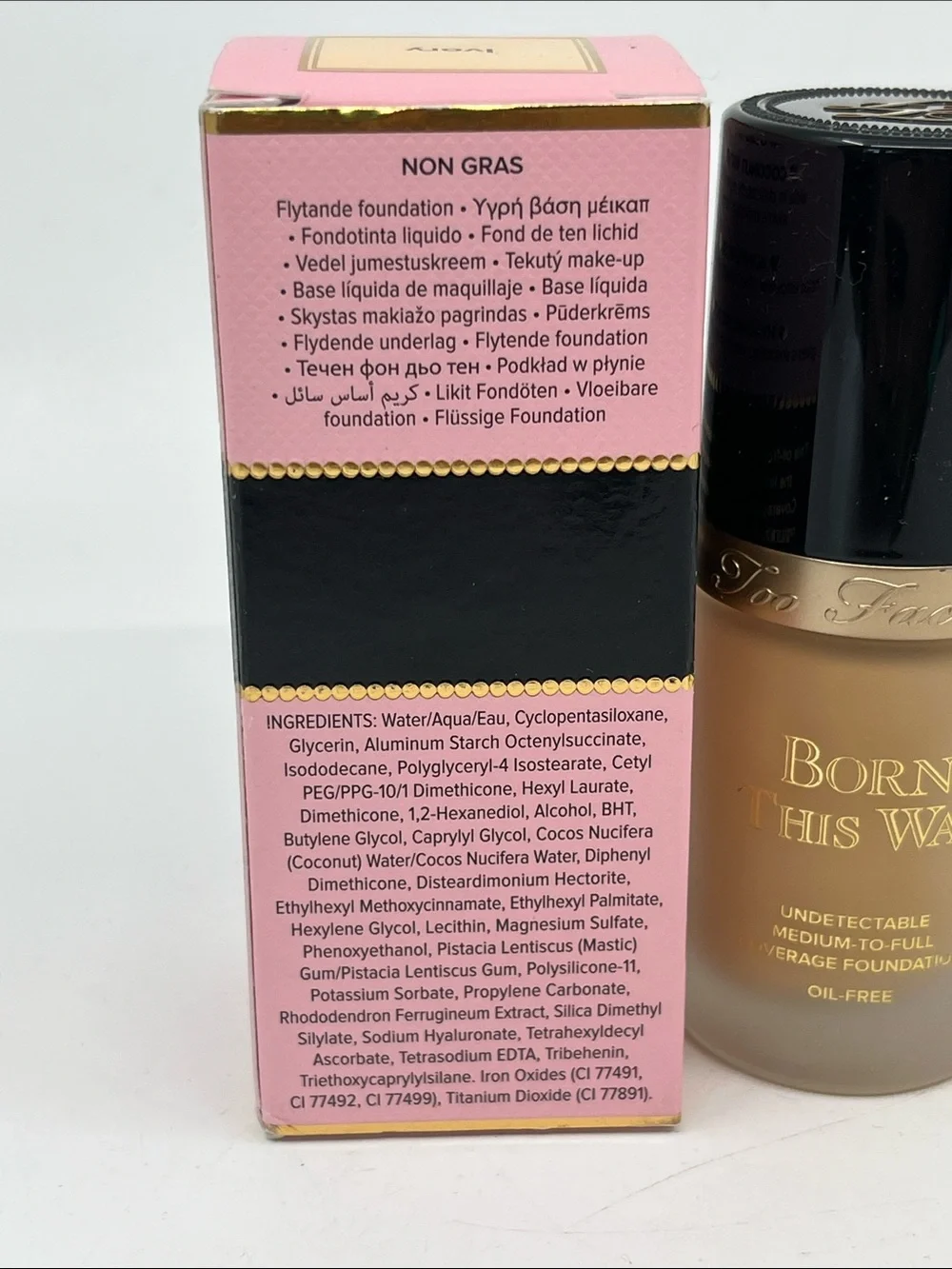 Too Faced Born This Way Oil Free Foundation — Ivory — 1 Oz.